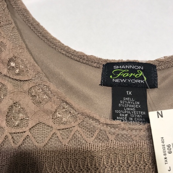 Shannon Ford New York Short Sleeve Lace Top Sz 1X - Picture 4 of 8
